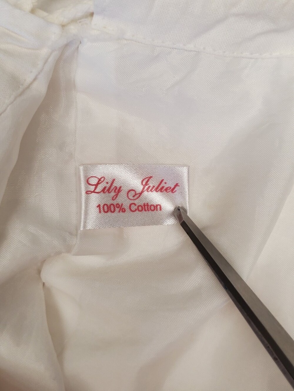 Vintage Lily Juliet Lingerie Travel Bag White Cotton Floral Embroidered - Picture 2 of 5
